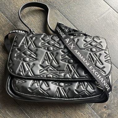 Borsa a tracolla Armani Exchange nera