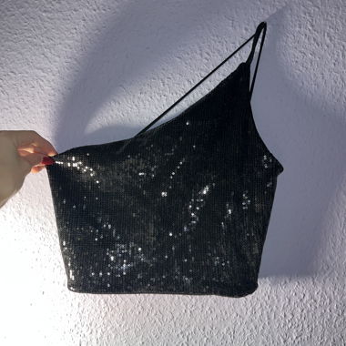 black glitter Ibizatop