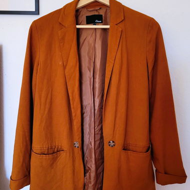 Blazer casual in caldo rosso ruggine