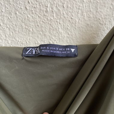 ZARA Olive Slip Dress
