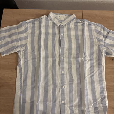 Leinenhemd Blau Pull&Bear