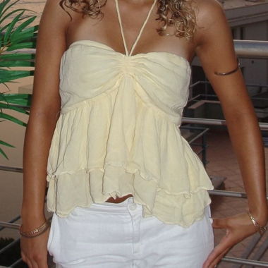 Top bandeau giallo