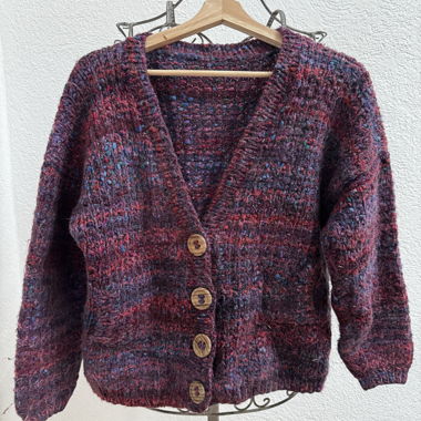 Cardigan aus mehrfarbigem Strick