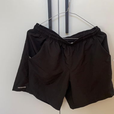 black shorts