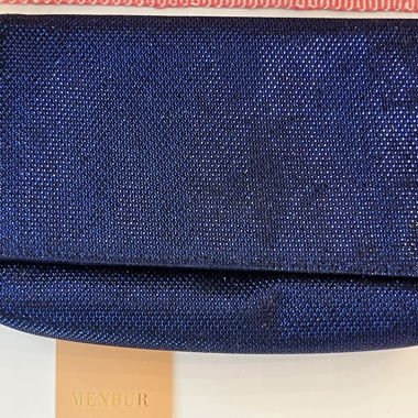 Menbur blaue Glitzertasche