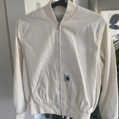 Carhartt white bomber jacket