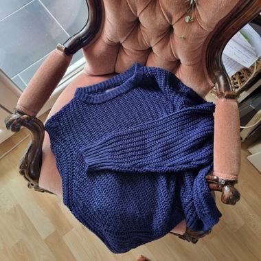 Blue knit sweater