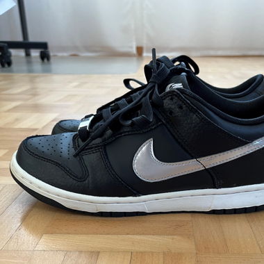 Nike Dunk Low Black and Silver