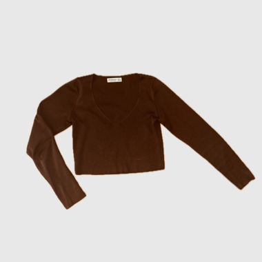 Brown Long Sleeve, Size S
