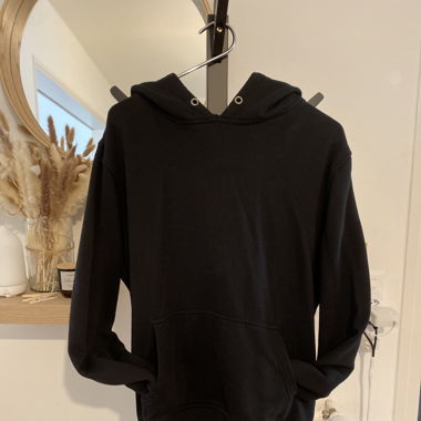 Black cotton hoodie 