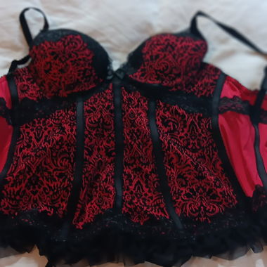 Red and Black Corset