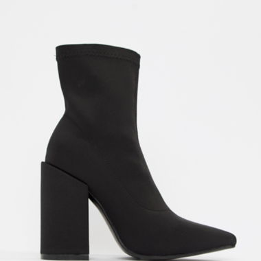 Stivaletti sock neri con tacco