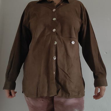 Vintage Wildleder Bluse ge. M