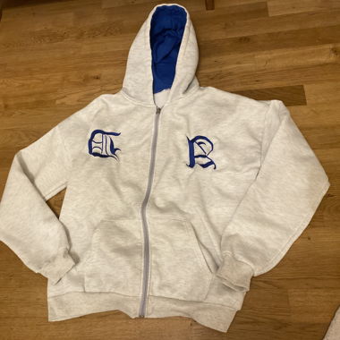 Zip-Up with Blue Hood
