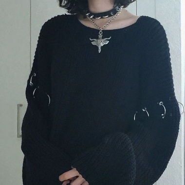 Handmade Pierced Sweater