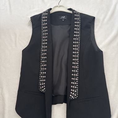 Black Stud Gilet Gr. 40