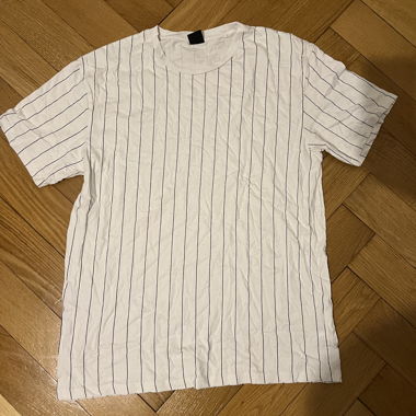 T-shirt oversize rayé blanc