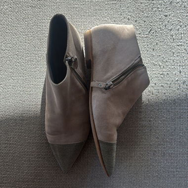 Bottine beige appuntite
