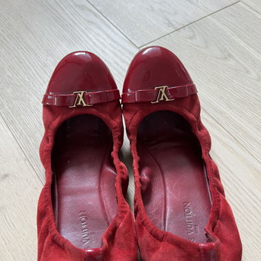 Louis Vuitton red ballerinas 
