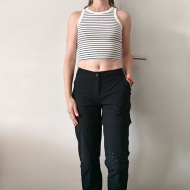 Pantalon de randonnée Decathlon noir style jeans
