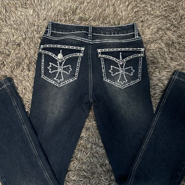 Jeans glitter vintage anni 2000