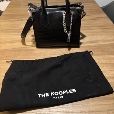 The Kooples crocodile-effect handbag