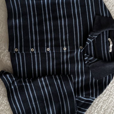 Ensemble de plage bleu rayé