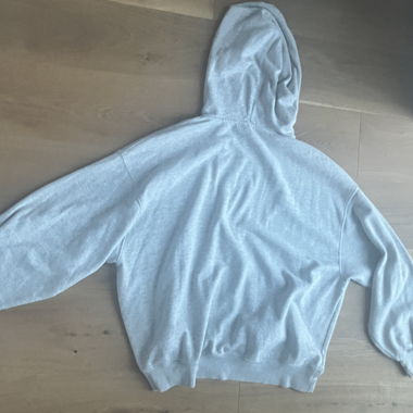 Felpa con zip grigia 