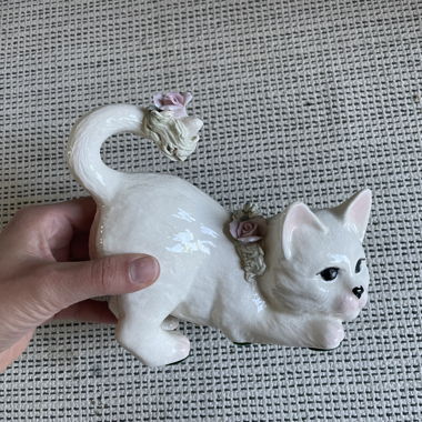 Décor chat en céramique