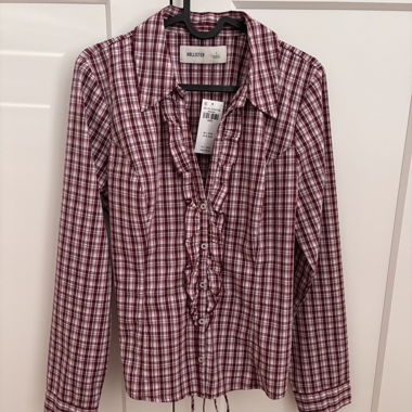 Blusa a quadri Hollister L nuovo