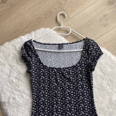 Blümchen shirt schwarz