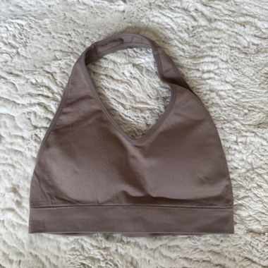 Brown sports bra