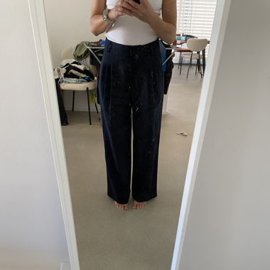 Pantalon à jambes larges