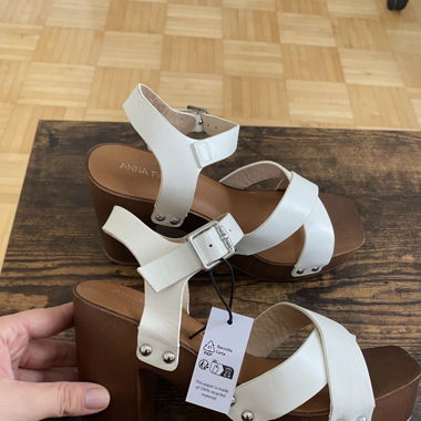 Anna Field Weiße Plateausandalen Gr. 36 NEU