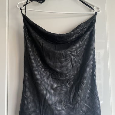 Black spaghetti-strap top