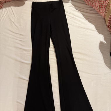 Pantaloni a zampa neri XS