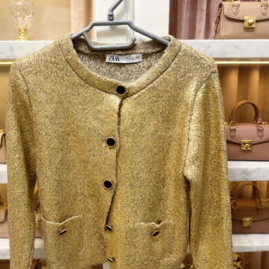 Goldene ZARA Strickjacke