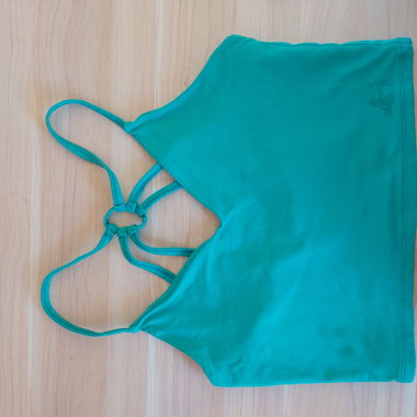 Top sportivo / top yoga Curare turchese