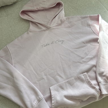 Rosa Hoodie mit Print