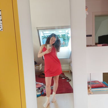 Abito Zara in satin rosso