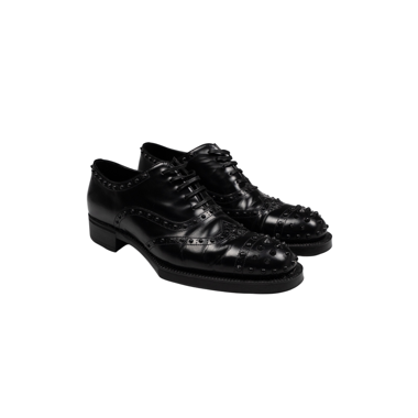 Derby in pelle con borchie e spike Prada FW09