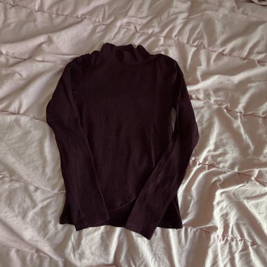 Bershka geripptes Rollkragenoberteil