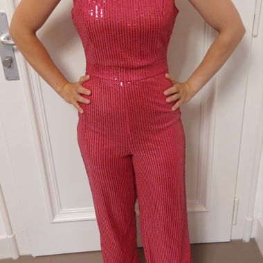 Pink Sequin Jumpsuit