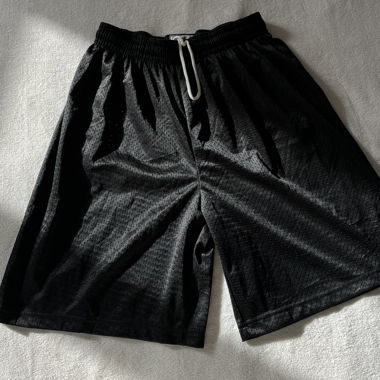 black vintage sports shorts