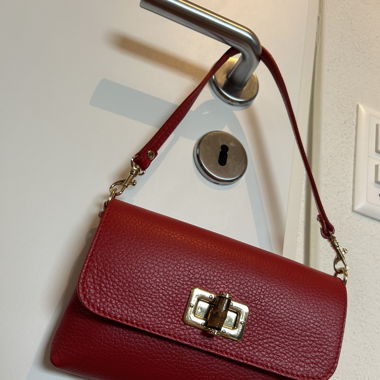 Ledertasche Mini Ausgang Klassisches Rot