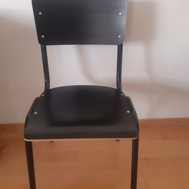 Sedie nere, set di 2