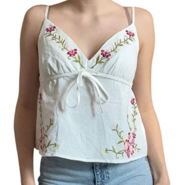 Weisses Blumen Top