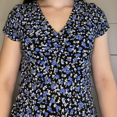 Floral Pattern Dress XL
