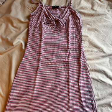 Mini dress rosa a righe anni 2000