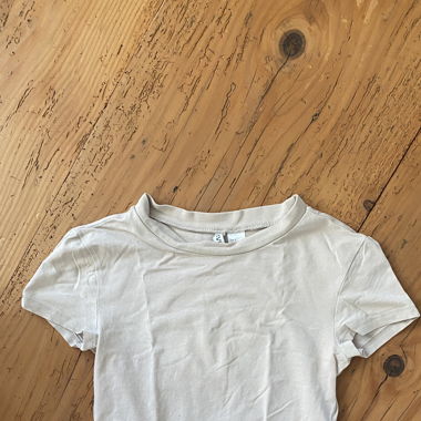 Cropped Shirt Beige